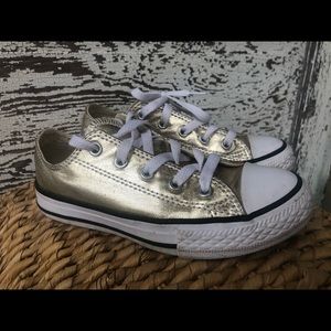 Gold Converse chucks. Worn less than 5 times.